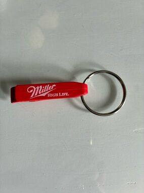 Vintage Miller High Life Red Bottle Opener Keychain